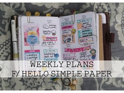 Travelers Notebook Weekly Plans F. Hello Simple Paper