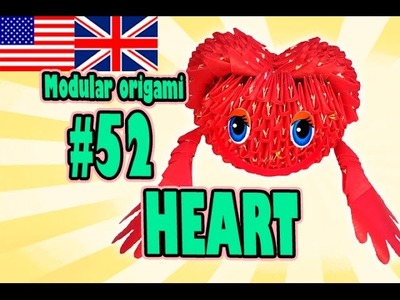 3D MODULAR ORIGAMI #52 HEART