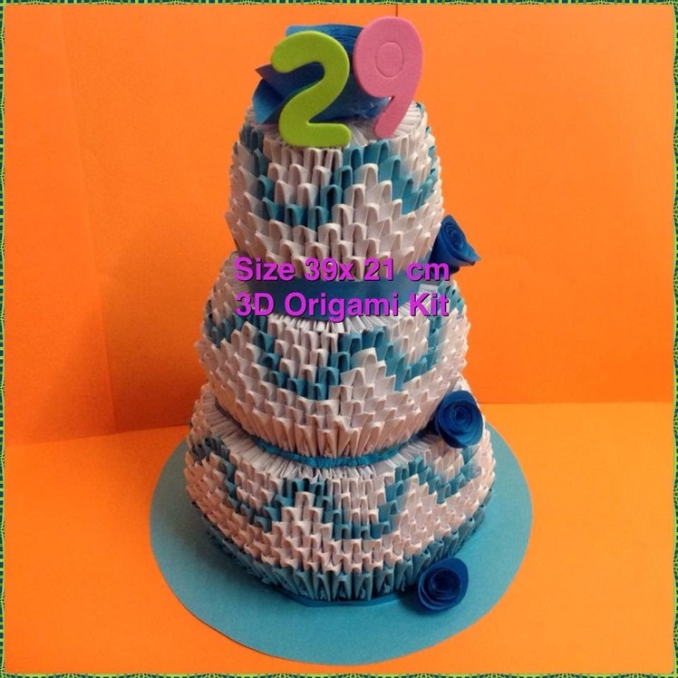 3D Origami Birthday Cake (Tutorial)