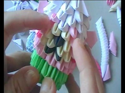 3D origami: cupcake bear part 3