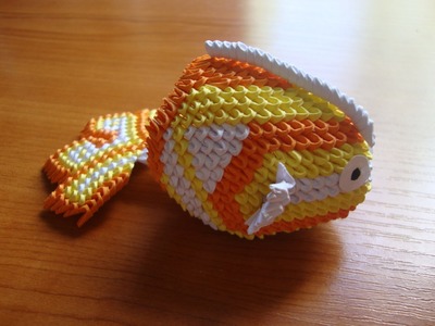 3D origami mini koi fish