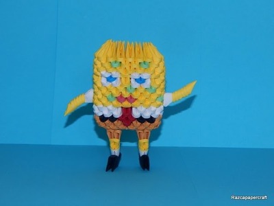 3D origami Spongebob tutorial part2