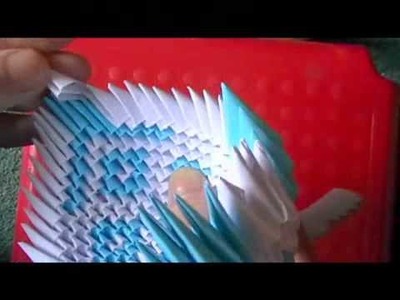 3D origami time lapse diamond pattern swan