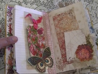 A Secret Garden-- Using Napkin Decoupage in a junk journal