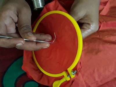Basic stitch in Aari.maggam embroidery