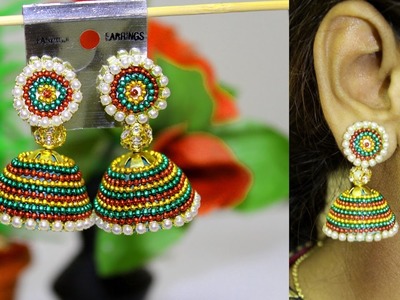 Beautiful Jhumkas Making at Home | Ball Chain Jhumkas | Fashion Jewellery Making Ideas