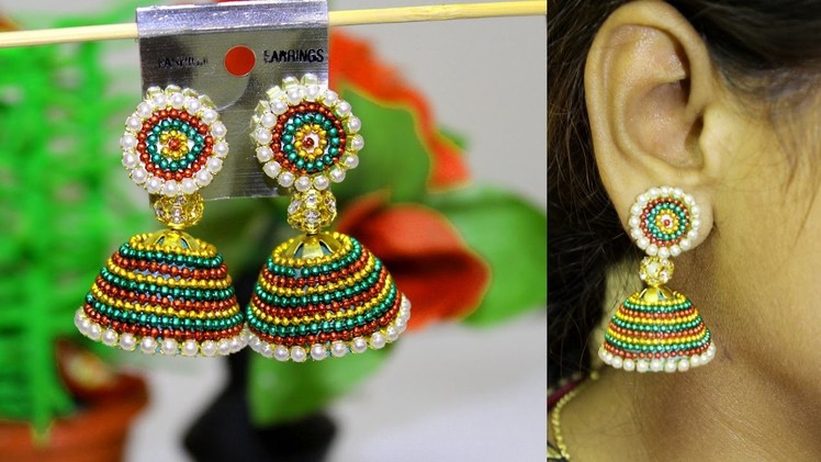 Beautiful Jhumkas Making at Home | Ball Chain Jhumkas | Fashion Jewellery Making Ideas