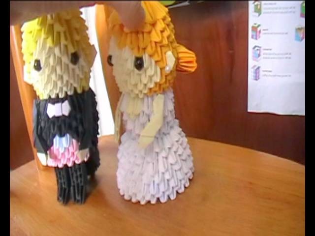 Bride and groom (3D origami)