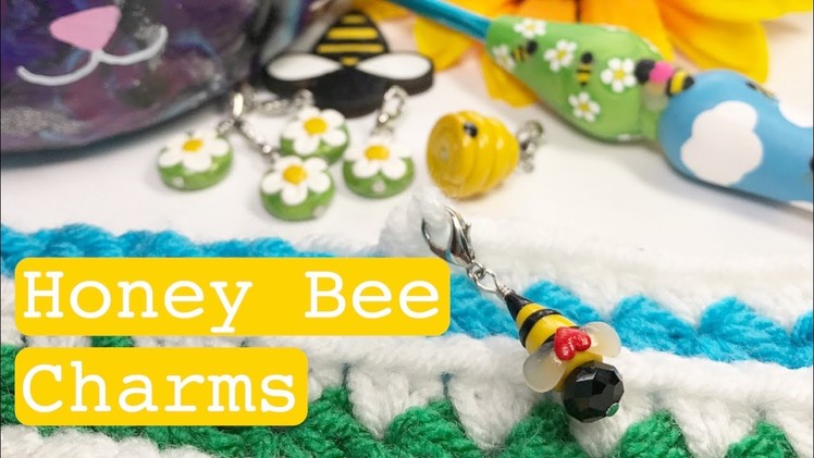 Clay Honey Bee Charms