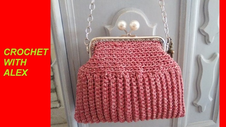 CROCHET BAG WITH HANDLE back stitch pattern