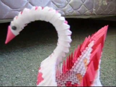 Custom-made swan for anniversary- 3D origami