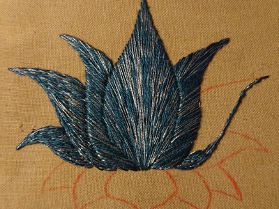 Day 7 What Can I Sew in 20 Minutes? Lotus Flower. Craft Jitsu Online Hand Embroidery Class