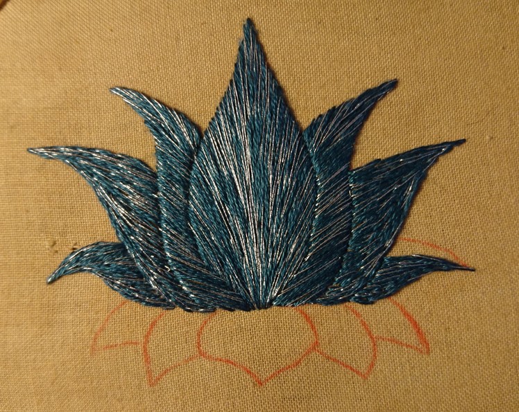 Day 8. What Can I Sew in 20 Minutes? Lotus Flower. Craft Jitsu Hand Embroidery Online Class