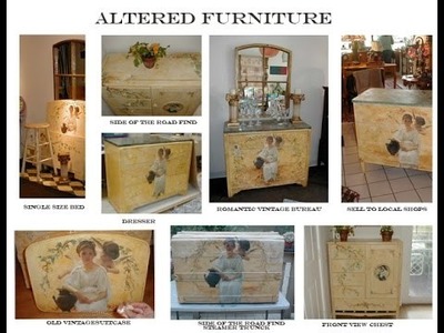 Decoupage Romantic Shabby n Chic Furniture LESSON 4 by KATE BANGS