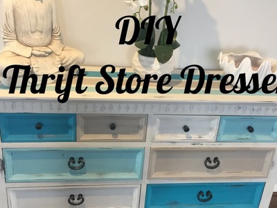 DIY Thrift Store Beachy Dresser Makeover