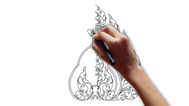 Draw Khmer Ornament - Kbarch Angkor