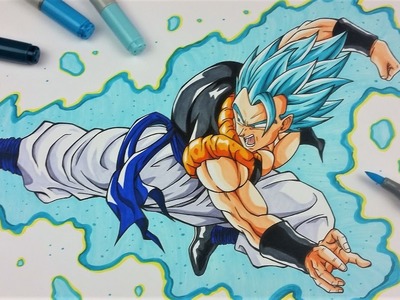 Drawing GOGETA Super Saiyan BLUE | Dragonball Super | TolgArt