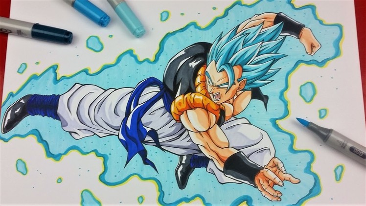 Drawing GOGETA Super Saiyan BLUE | Dragonball Super | TolgArt