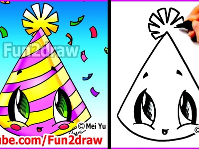 Easy Things to Draw - New Years Party Hat + Mei Yu's New Year's Resolutions