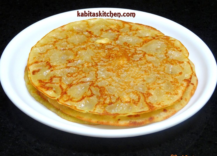 Eggless Sweet Pancake with Leftover Sugar Syrup-Meetha Cheela-Easy and Quick Meetha Cheela Recipe