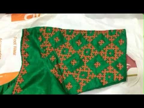 Embroidery kutch maggam mirror handwork blouse designs