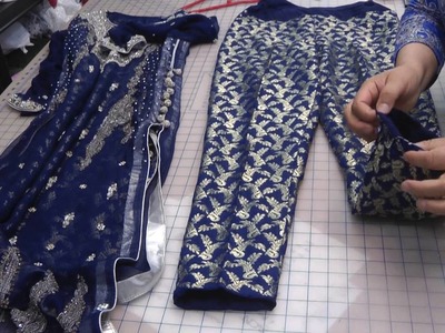 Expensive looking Banarsi Trouser & Under suit with lining - Frugal garment making