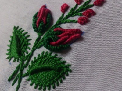 Hand embroidery designs.Beautiful tiny design for dresses. Hand embroidery stitches tutorial.