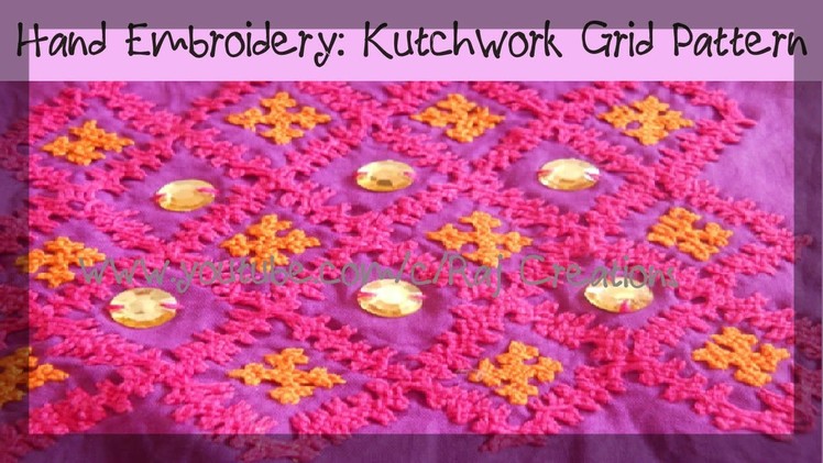 Hand Embroidery: Kutch Work Grid Pattern