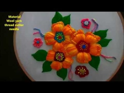 Hand Embroidery Yarn Lazy Daisy Cotton Puffed Flowers