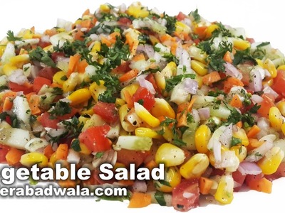 Healthy Vegetable Salad Recipe Video - How to Make Healthy Vegetable Salad at Home - Easy & Simple
