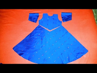 How to cut and stitch baby umbrella frock