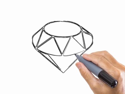 How to Draw a Diamond Easy Drawing Step By Step Tutorials for Kids - UCIDraw