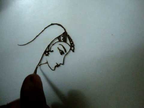 How to draw Dulhan(Bride) with Mehendi(Henna) by Rajeswari Mahesh