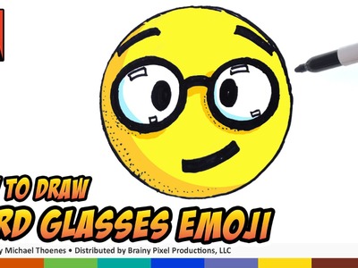 How to Draw Emojis - Nerd With Glasses Emoji - Step by Step for Beginners | BP