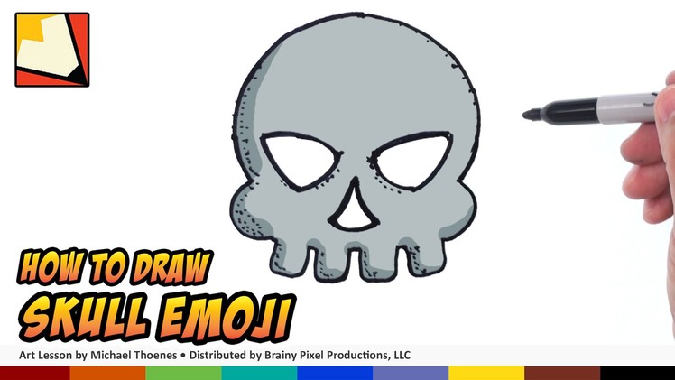 How to Draw Emojis - Skull Emoji - Step by Step for Beginners | BP