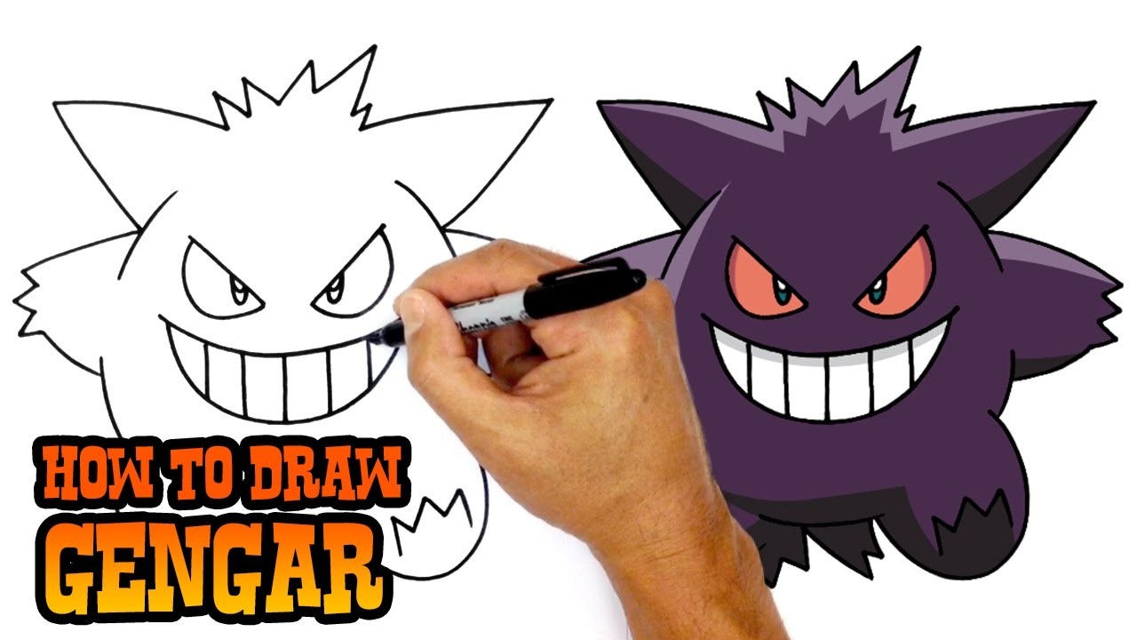 How To Draw A Gengar Pokemon Images Of Legendary - PELAJARAN