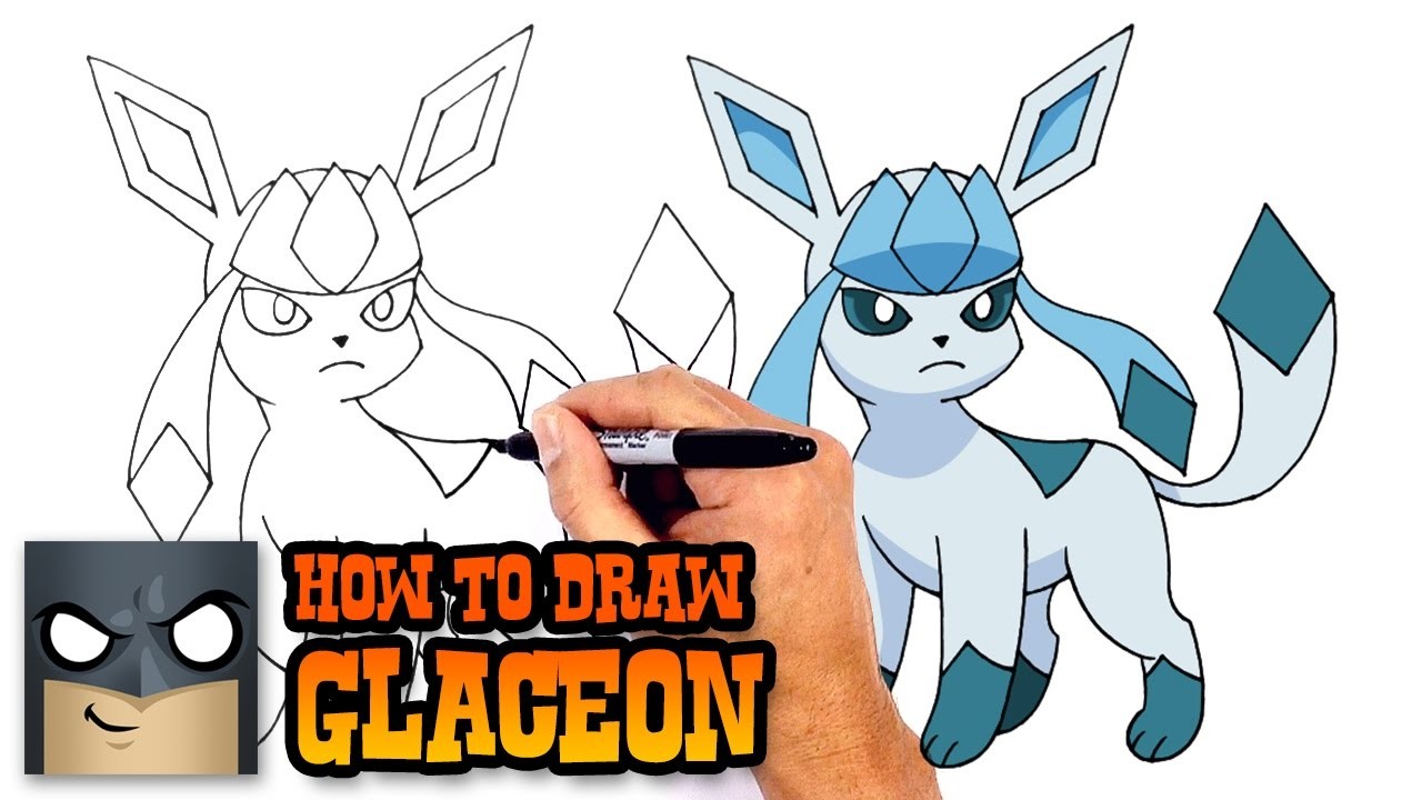 How to Draw Glaceon, Pokemon