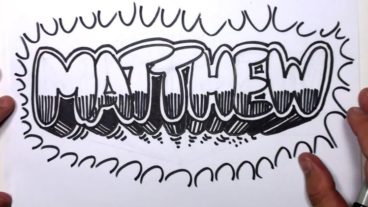 How to Draw Graffiti Letters - Write Matthew in Bubble Letters | MAT