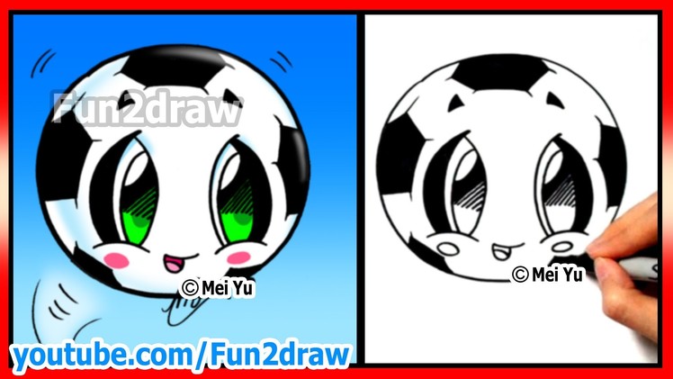 How to Draw Soccer Ball - Football - Fifa World Cup - Learn how to Draw  Fun2draw cartoons