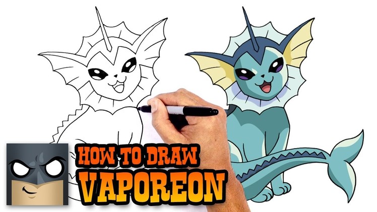 How to Draw Vaporeon | Pokemon
