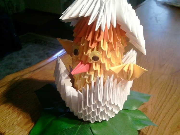 How to make 3d origami Chick and Egg