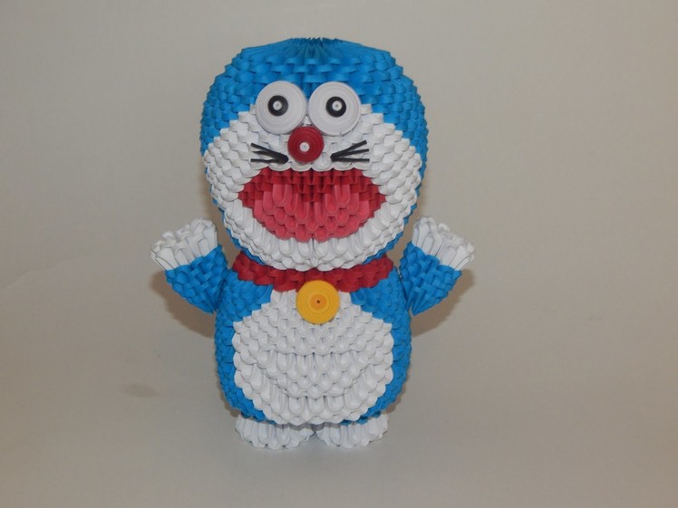 How to make 3d origami Doraemon part2