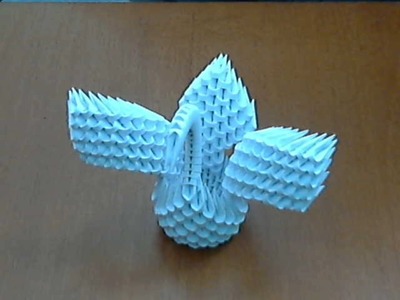 How to make 3d origami small swan  (model 3)