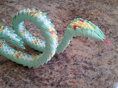 How to make 3D origami snake, part 1