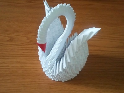 How to make 3D origami swan, part 1