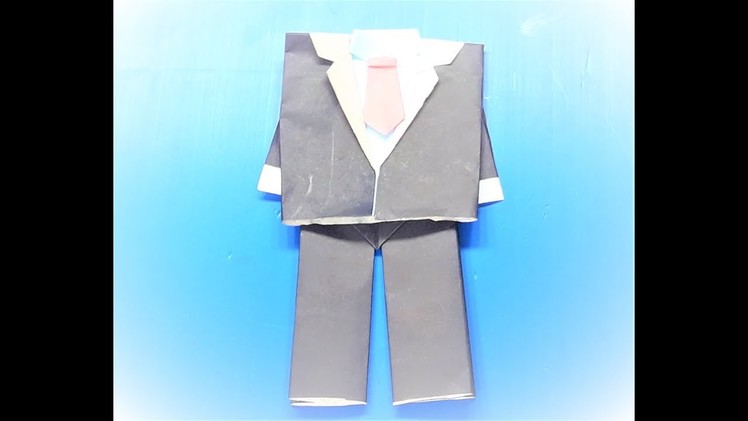 How To Make A Paper Origami Jacket, Shirt & Pants with Tie | Tie Shirt Jacket Origami Tutorial
