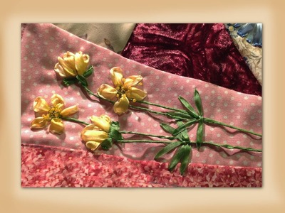 How to make silk ribbon embroidered buttercups
