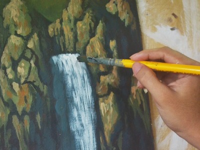 Learn How To Paint Waterfalls - Instruction Acrylic Lesson by JM Lisondra