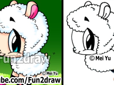 Mei Yu - Fun2draw - How to Draw Cute Animals - Cartoon Sheep - Easy Drawings