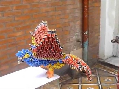 Origami 3D-Papagallo